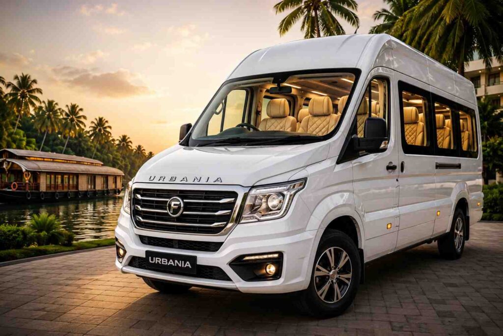 Luxury Force Urbania rental by Southerndayz in Kochi, Kerala for VIP travel, corporate transportation, weddings, airport transfers, and luxury group tours.