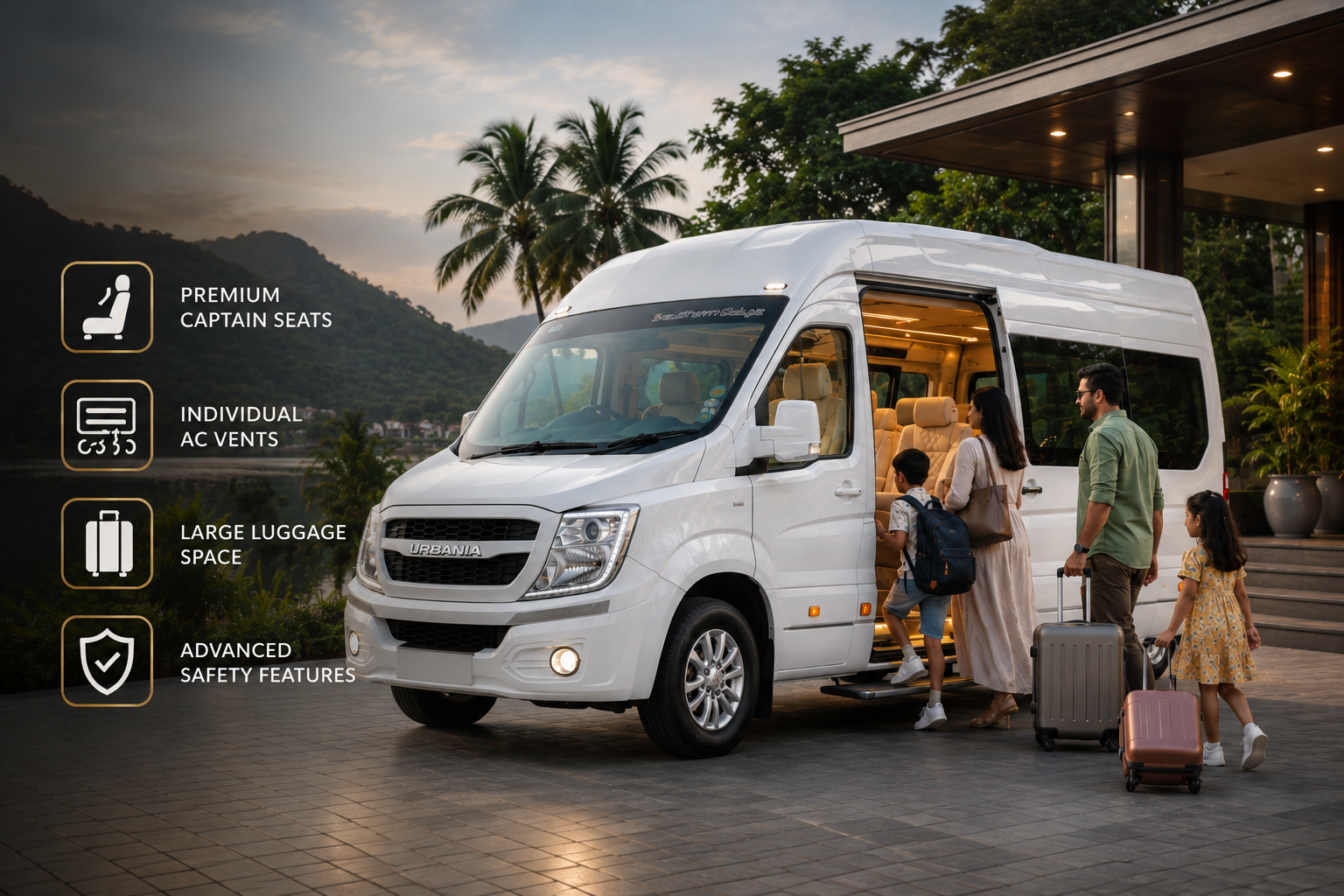 Ultra Premium Luxury Urbania for group travel in Kerala